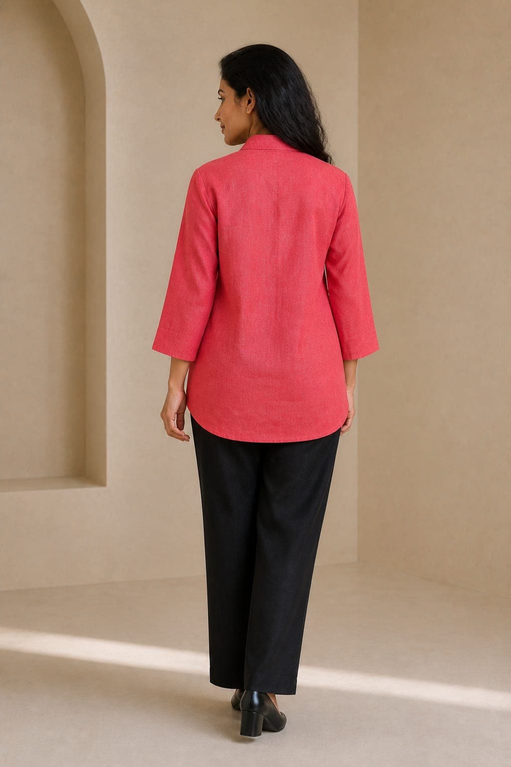 Leafsong Mandarin Shirt - back view