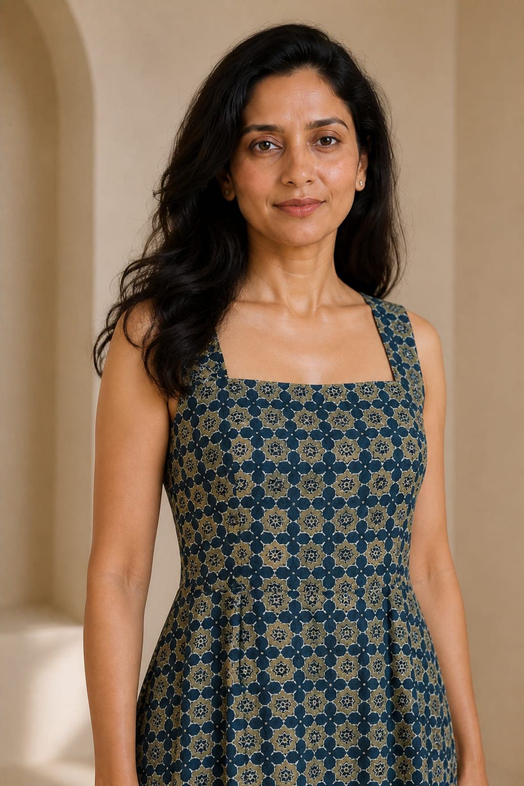 Dark Paisley Block Print Dress - view 5 of 5