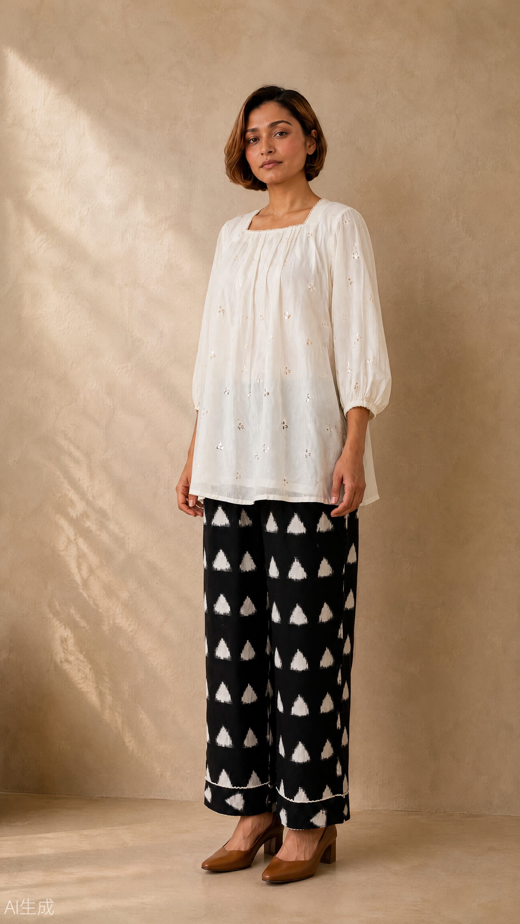 Ivory Pure Chanderi Silk Top - view 2 of 5
