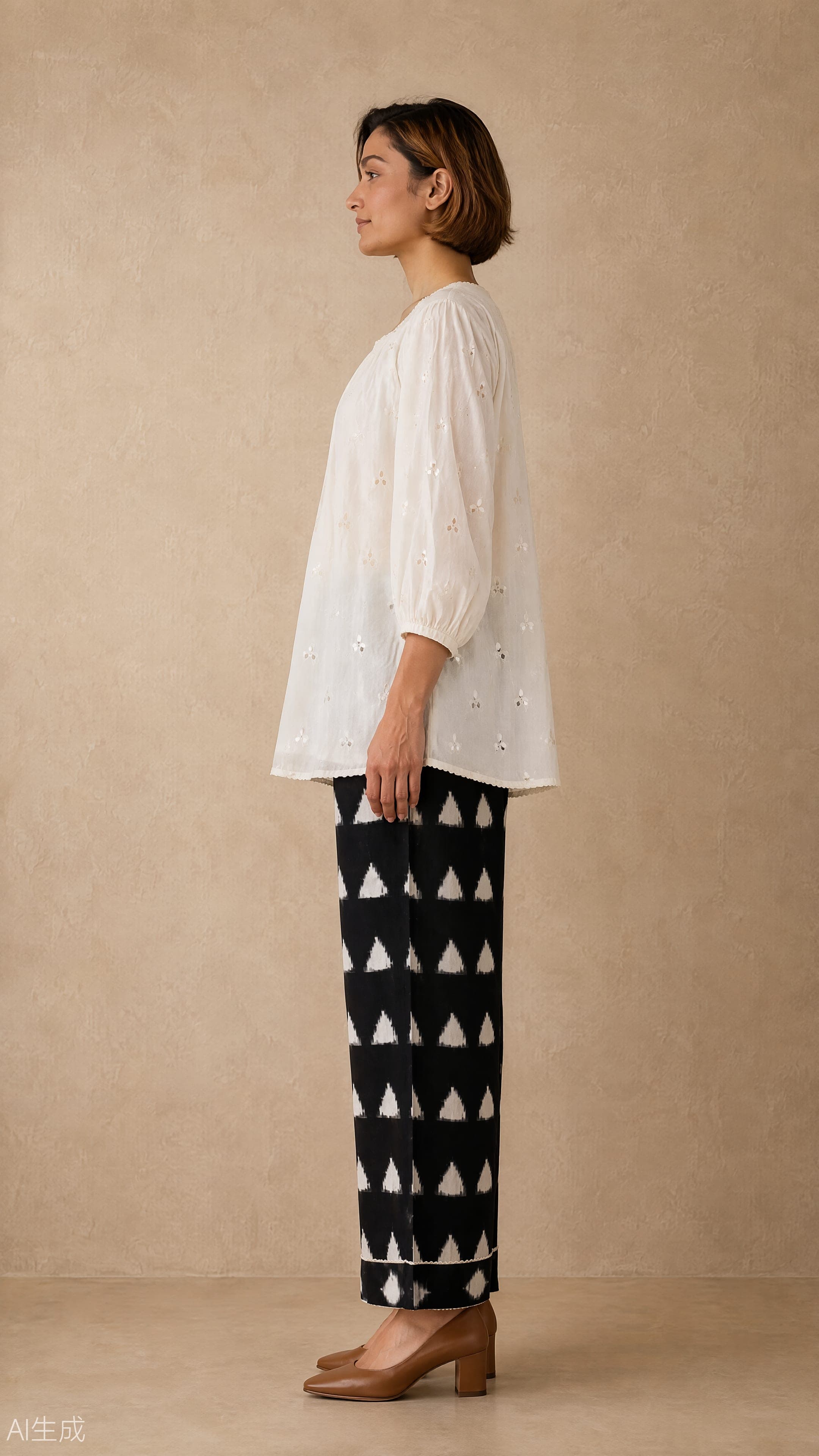 Ivory Pure Chanderi Silk Top - view 3 of 5