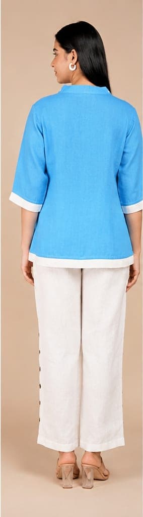 Azure Whisper Linen Top - view 4 of 5