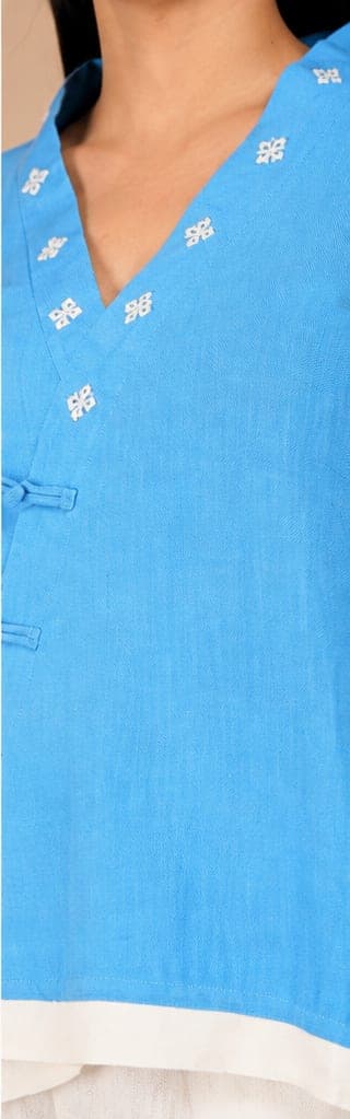 Azure Whisper Linen Top - view 5 of 5