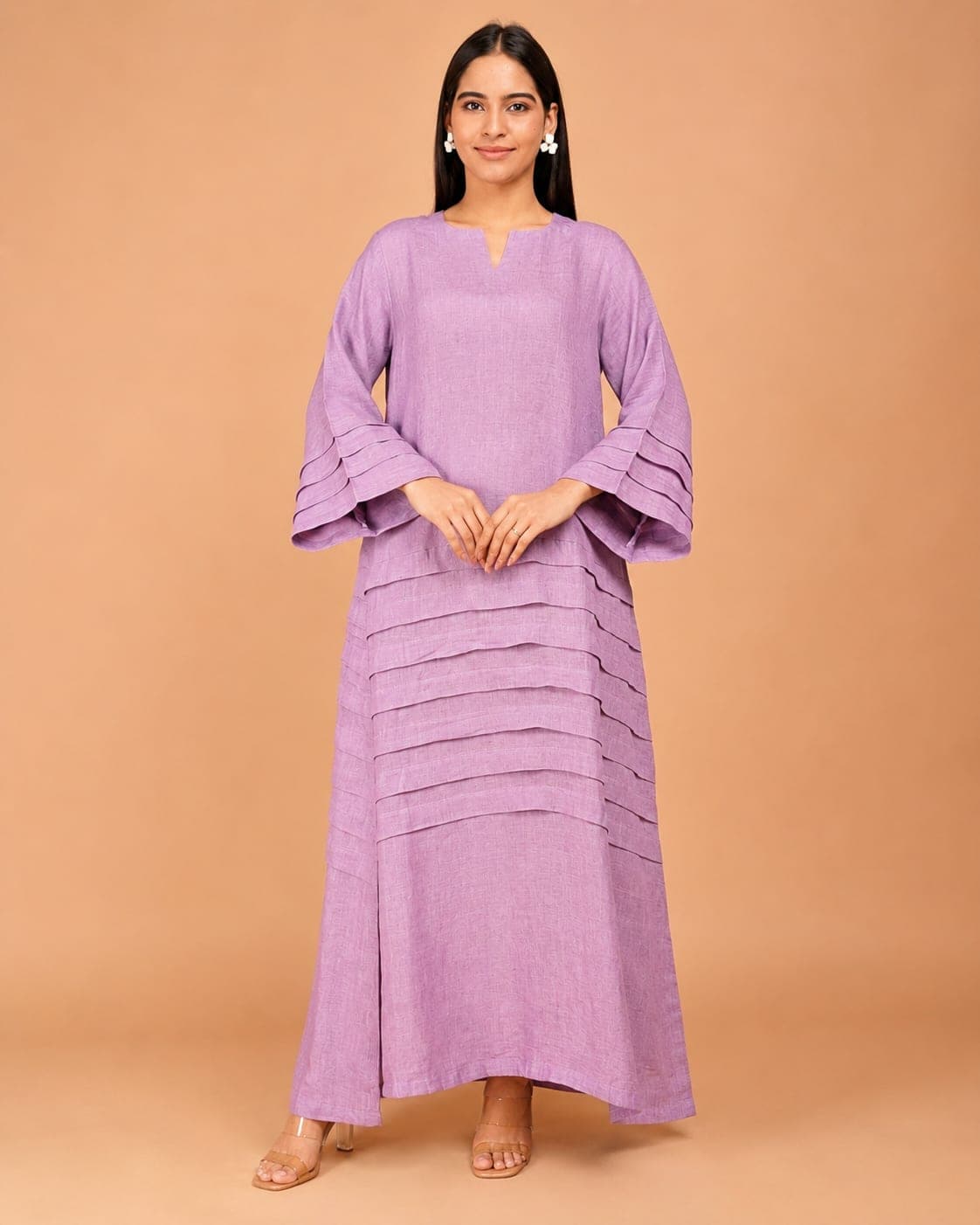 Amethyst Tide Layered Linen Dress Set - view 1 of 5