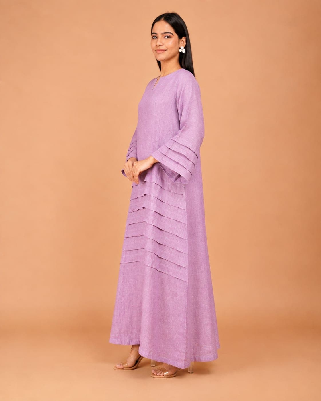 Amethyst Tide Layered Linen Dress Set - view 3 of 5