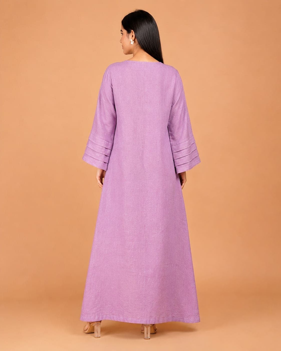 Amethyst Tide Layered Linen Dress Set - view 4 of 5