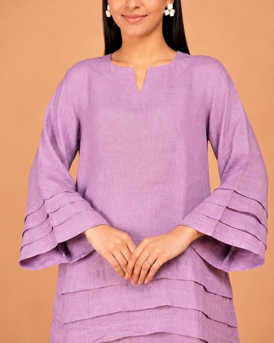 Amethyst Tide Layered Linen Dress Set - view 5 of 5