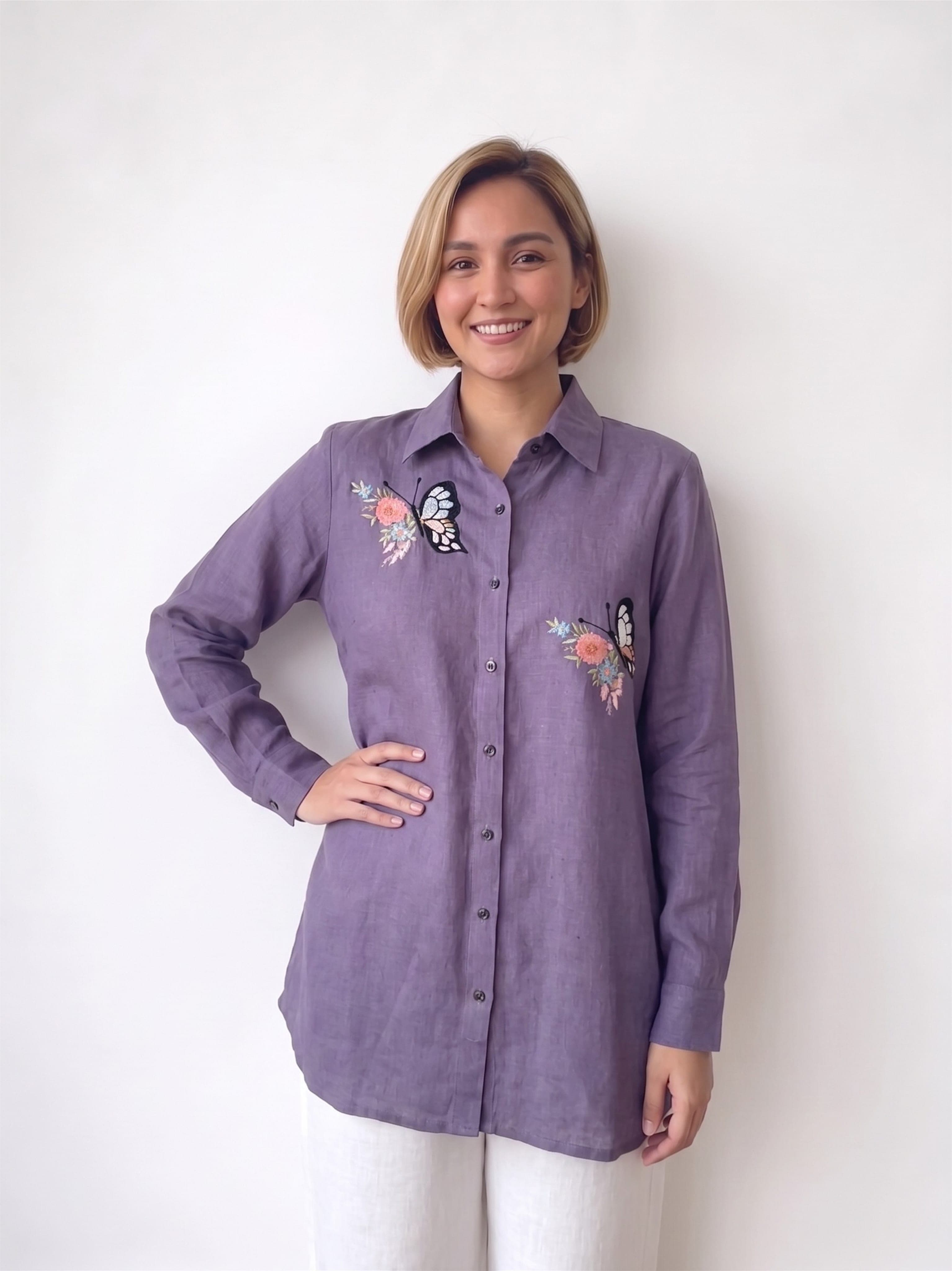 Flutter & Bloom Button-Down - view 2 of 4