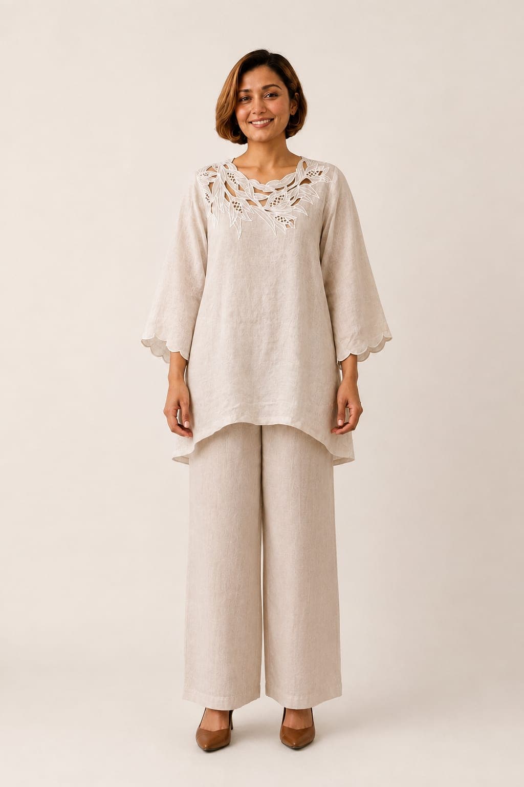 Cloud Leaf Pure Linen Top - view 1 of 5