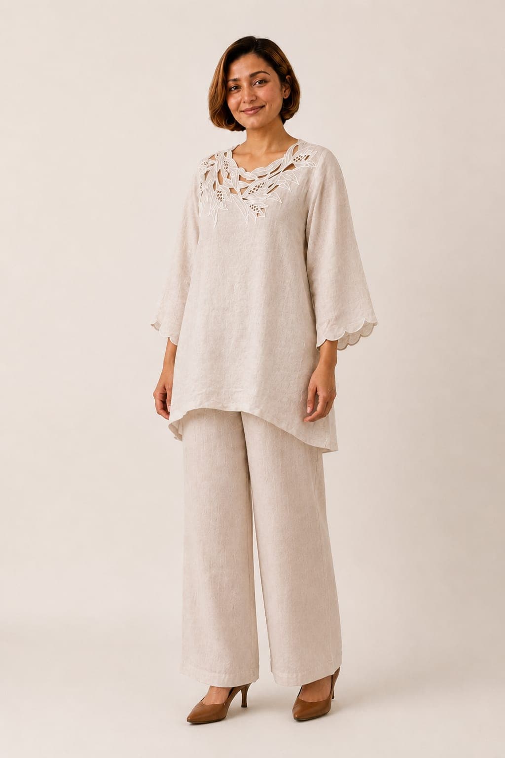 Cloud Leaf Pure Linen Top - view 2 of 5