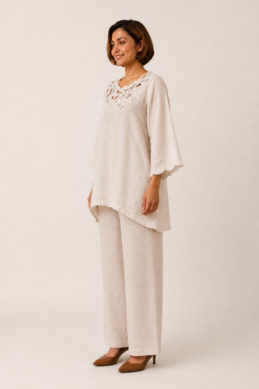 Cloud Leaf Pure Linen Top - view 3 of 5