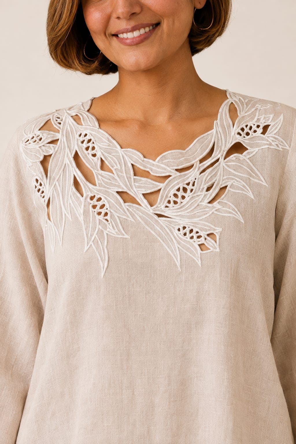 Cloud Leaf Pure Linen Top - view 5 of 5