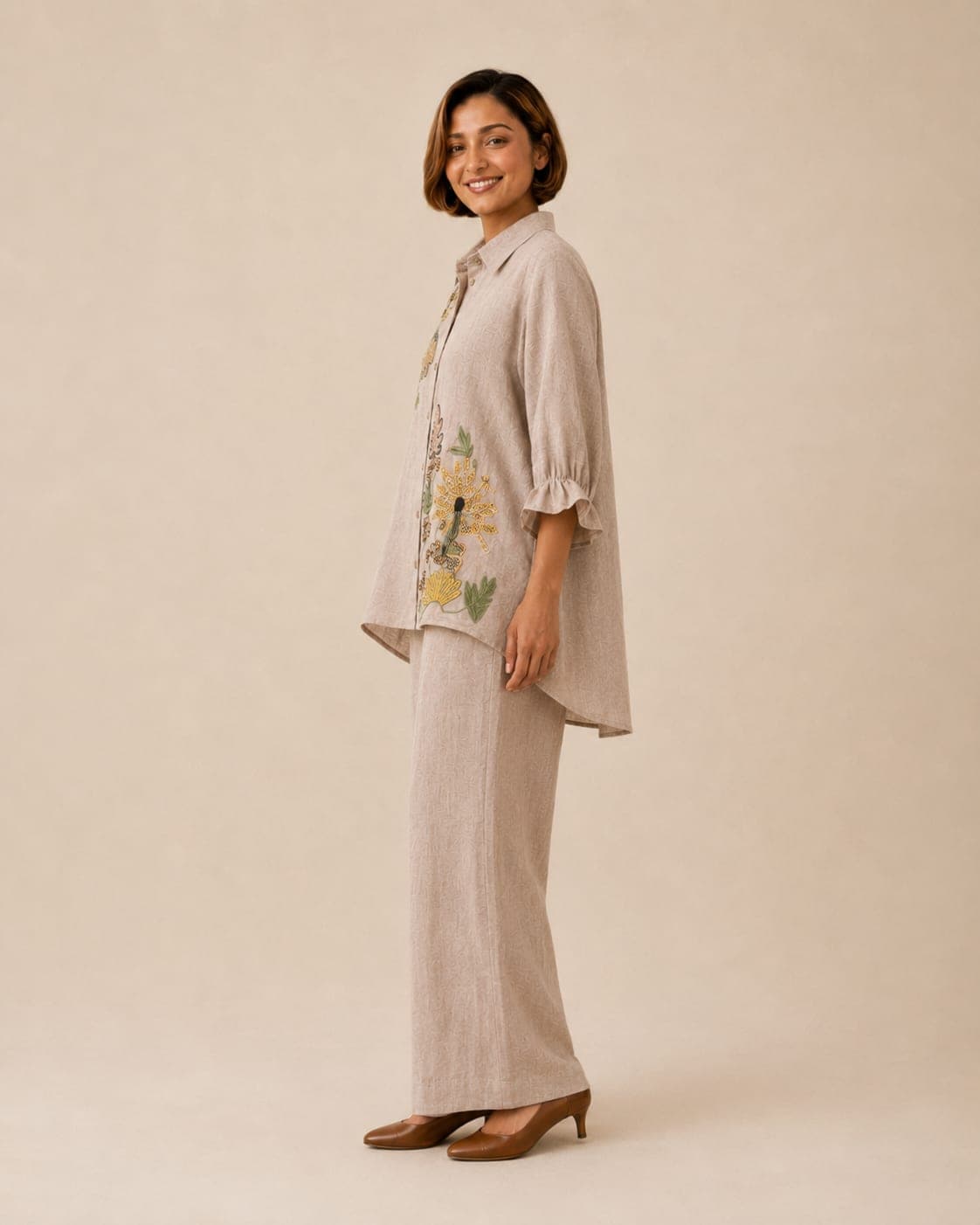 Meadow Script Linen Co-ord Set - view 3 of 5