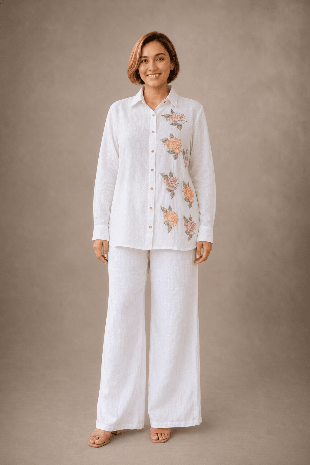 Long Sleeve Pure Linen Shirt
